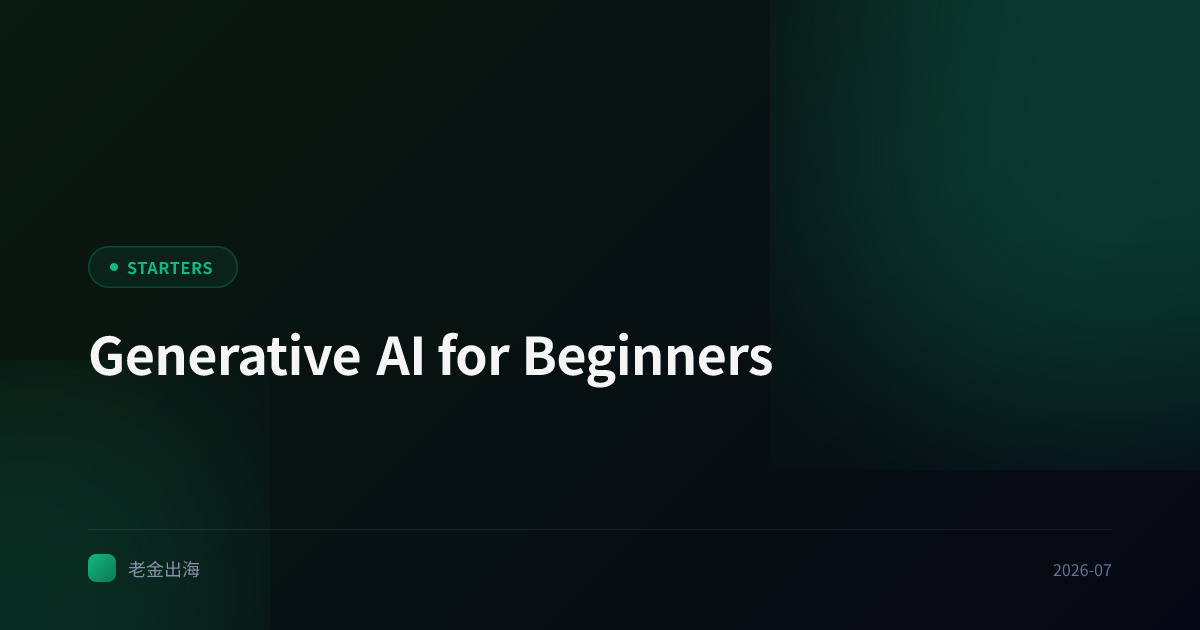 Generative AI for Beginners