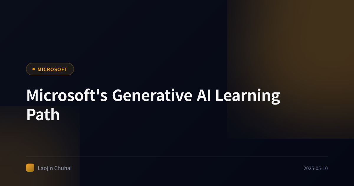 Microsoft's Generative AI Learning Path